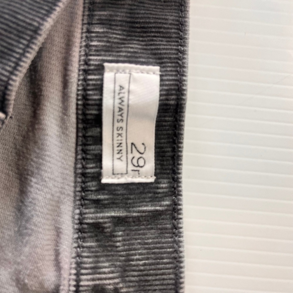 Gap 1969 Always Skinny Corduroy Pants Charcoal Gray Size 29r Womens - Picture 3 of 8
